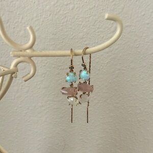 Anthropologie Ombré Breeze Threader Earrings
